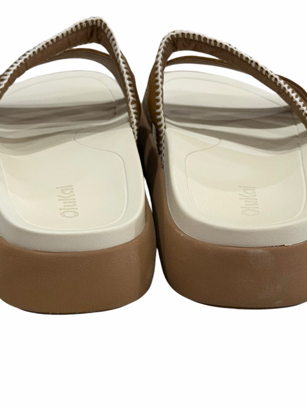 OluKai Pae Women’s 10 US Sandals Slide Leather Brown 20441-34WS S5 - Picture 6 of 7